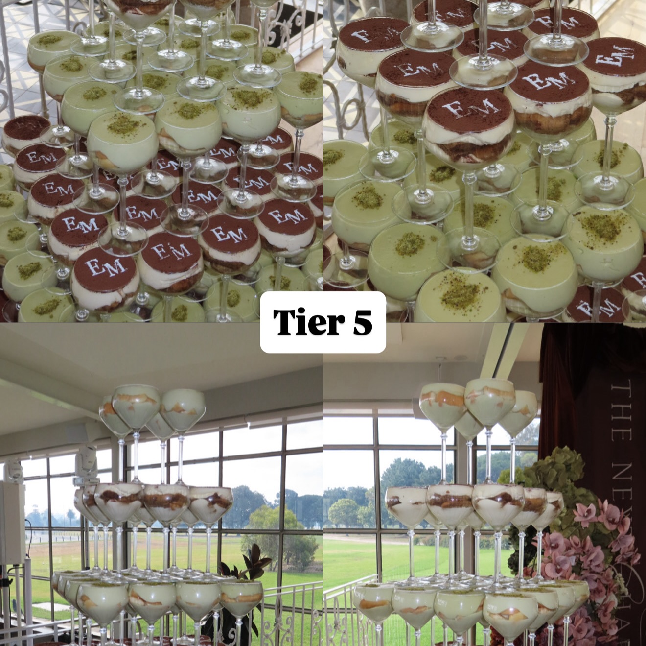 Tier 5 of the tiramisu tower build